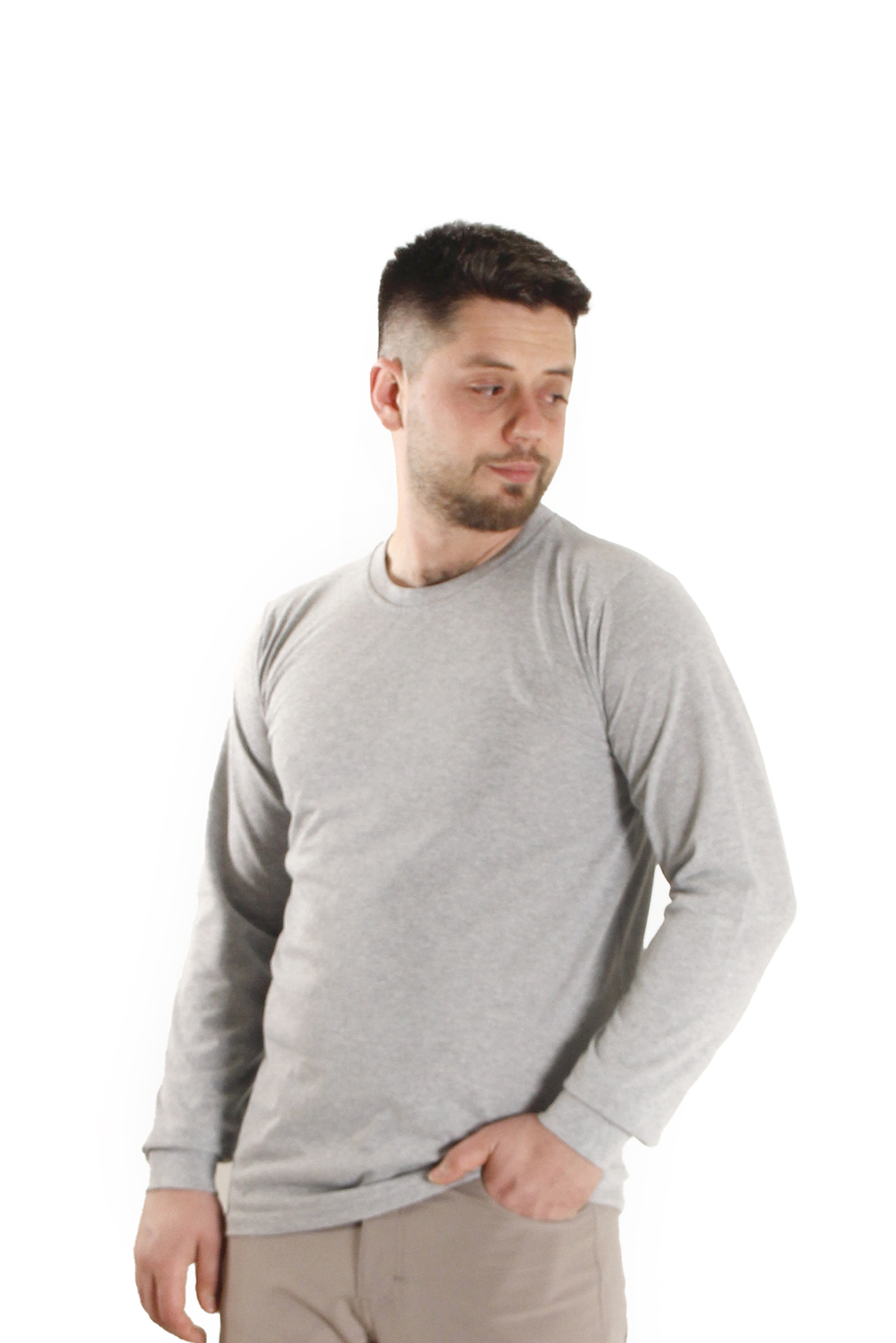 Gri Uzun Kollu Sweatshirt