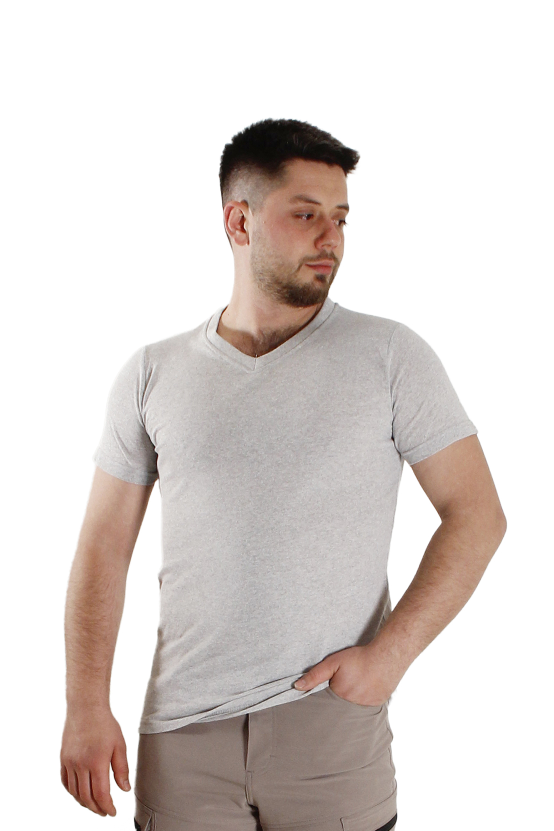 V Yaka T-Shirt